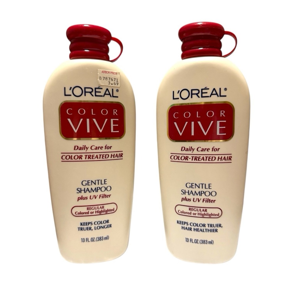 2 Loreal Paris Color Vive UV Filter Gentle Shampoo ~Regular Color Treated Hair